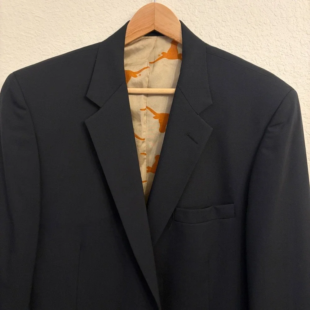 Wallys Austin UT University Texas Longhorns Blazer Limited Edition Mens 43L Navy